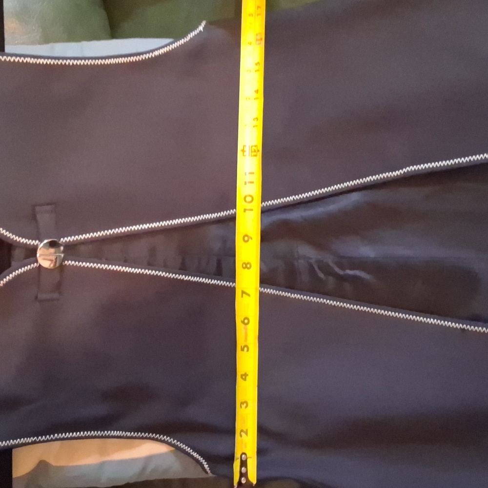 Zara Navy Longline Waistcoat With Silver Clasp Front Fastening. NWT. Beautiful!! - Picture 14 of 15